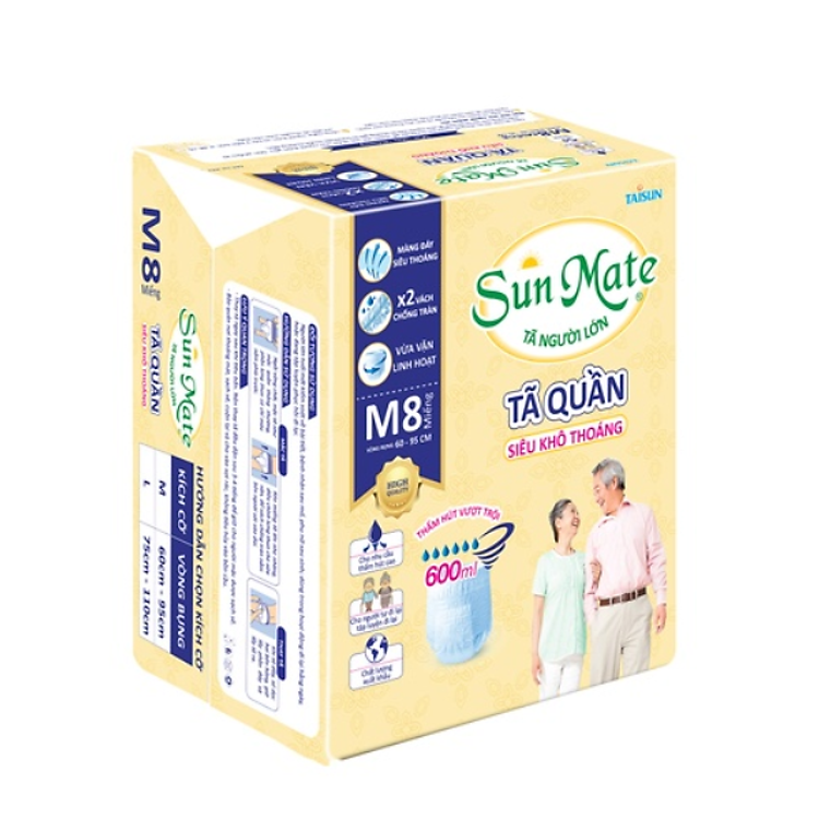 Combo 2 Gói Tã Quần Người Lớn Sunmate Chính hãng Giá rẻ - Hình ảnh 3