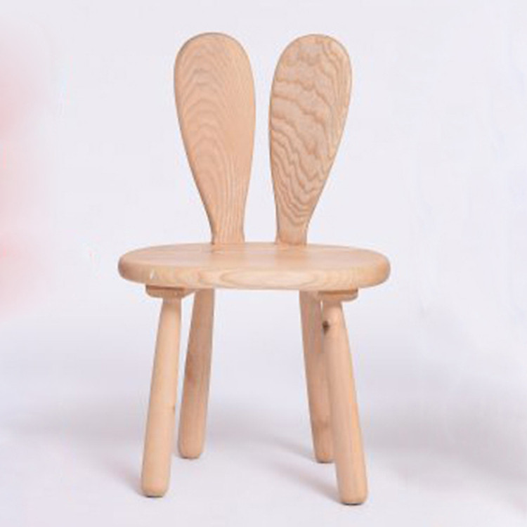 GHẾ ĐƠN TAI THỎ R30cm x D36cm x C31cm Gỗ tự nhiên, dầu lau thực vật , an toàn với sức khỏe của trẻ Bo tròn góc cạnh, mộng chèn chân và tai dựa chắc chắn