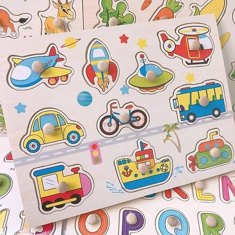 Mua Combo 5 bảng Núm gỗ cho bé Chính hãng Tiết kiệm - Hình ảnh 2