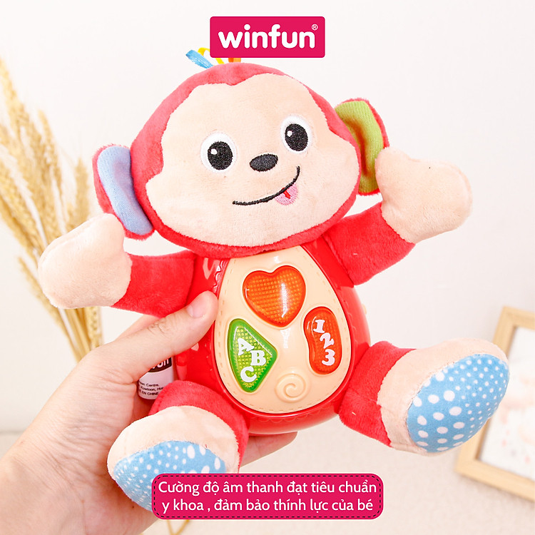Đồ chơi sơ sinh khỉ phát nhạc WinFun Chính hãng Giá rẻ - Hình ảnh 5