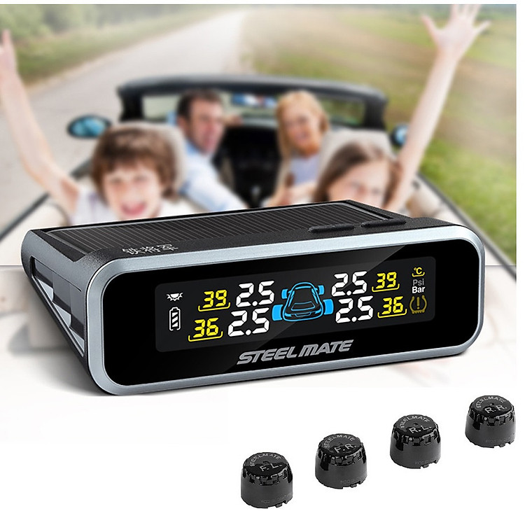 Cảm Biến Áp Suất Lốp Ô Tô steelmate E3 Van Trong - Van Ngoài