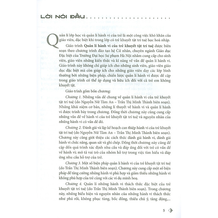 Giáo Trình Quản Lí Hành Vi Của Trẻ Khuyết Tật Trí Tuệ - Ảnh 4