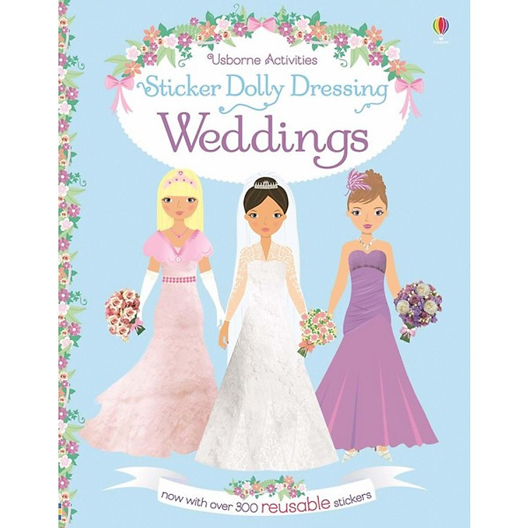 Sách Usborne Sticker Dolly Dressing: Weddings