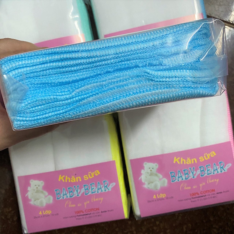 Túi Khăn sữa 3 lớp BABY BEAR Chính hãng Tiết kiệm - Hình ảnh 2