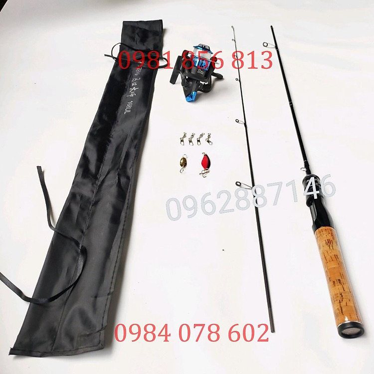 (sale) bộ cần câu lure ul ngọn đặc siêu dẻo kèm phụ kiện | uy tín chất lượng