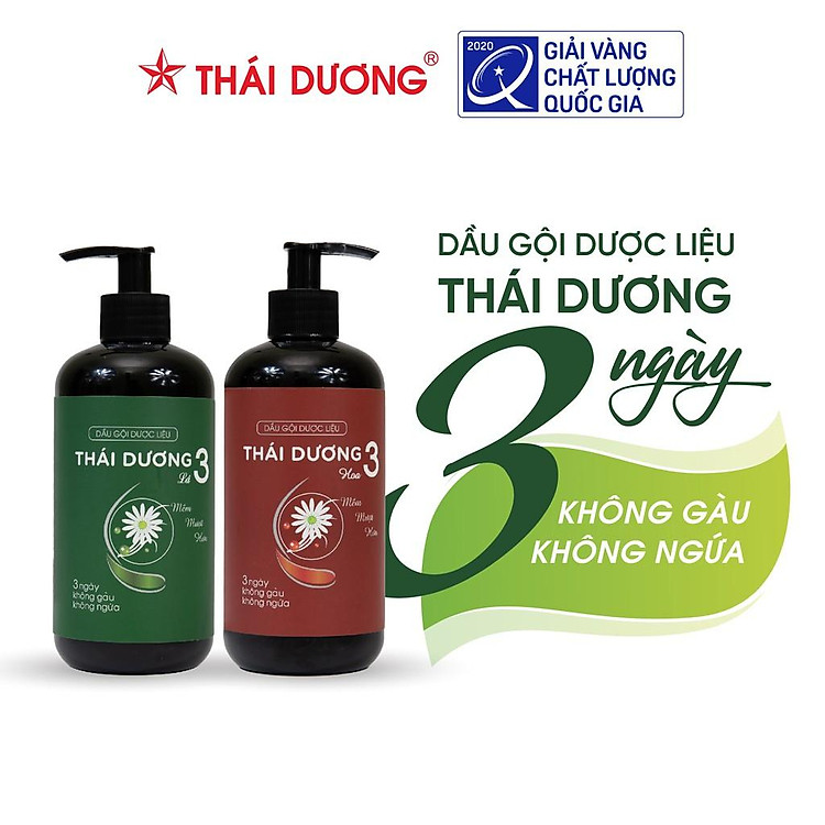 Dầu gội dược liệu Thái Dương 3 dung tích 200ml/480ml