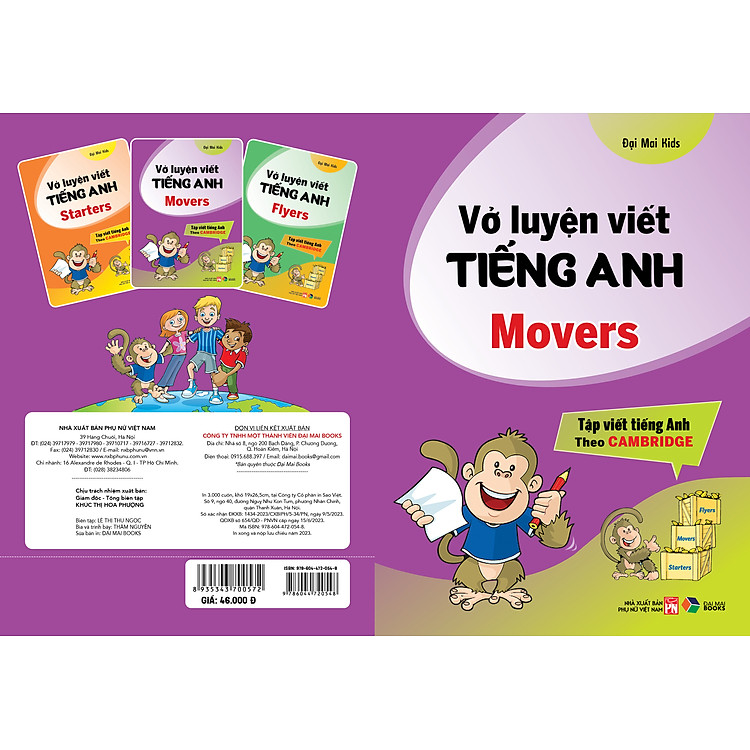 Vở Luyện Viết Tiếng Anh: Starters, Movers, Flyers – Tập Viết Tiếng Anh Theo Cambridge