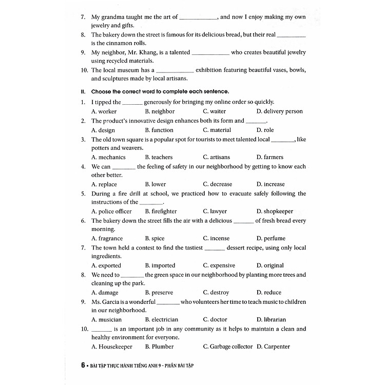 Bài Tập Thực Hành Tiếng Anh 9 - Không Đáp Án - Ảnh 6