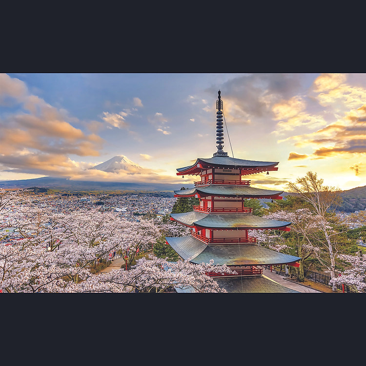 Bộ tranh xếp hình 1500 mảnh Chùa Chureito Chính hãng Ưu đãi - Hình ảnh 2