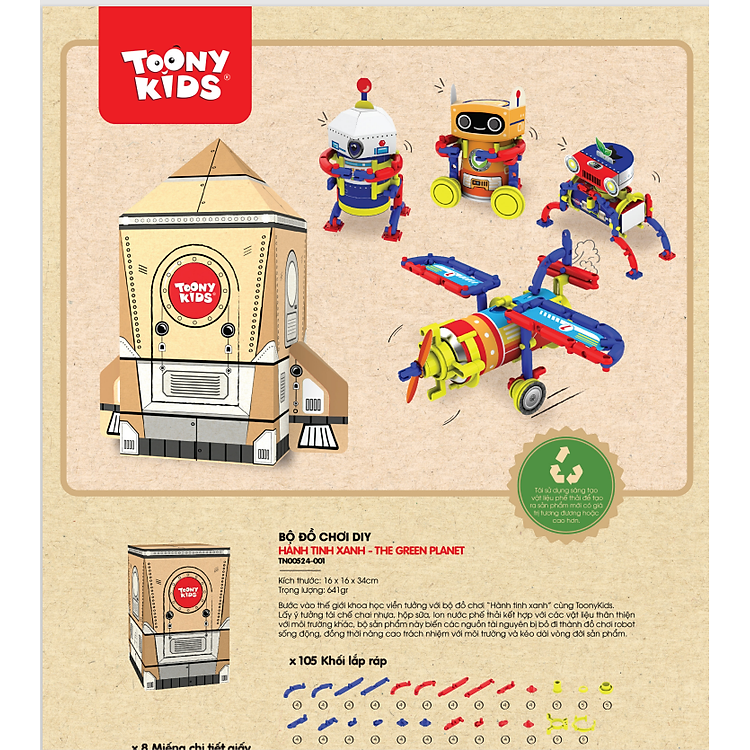 Mua Bộ Đồ Chơi DIY TOONYKIDS The Green Planet Chính hãng Tiết kiệm - Hình ảnh 4