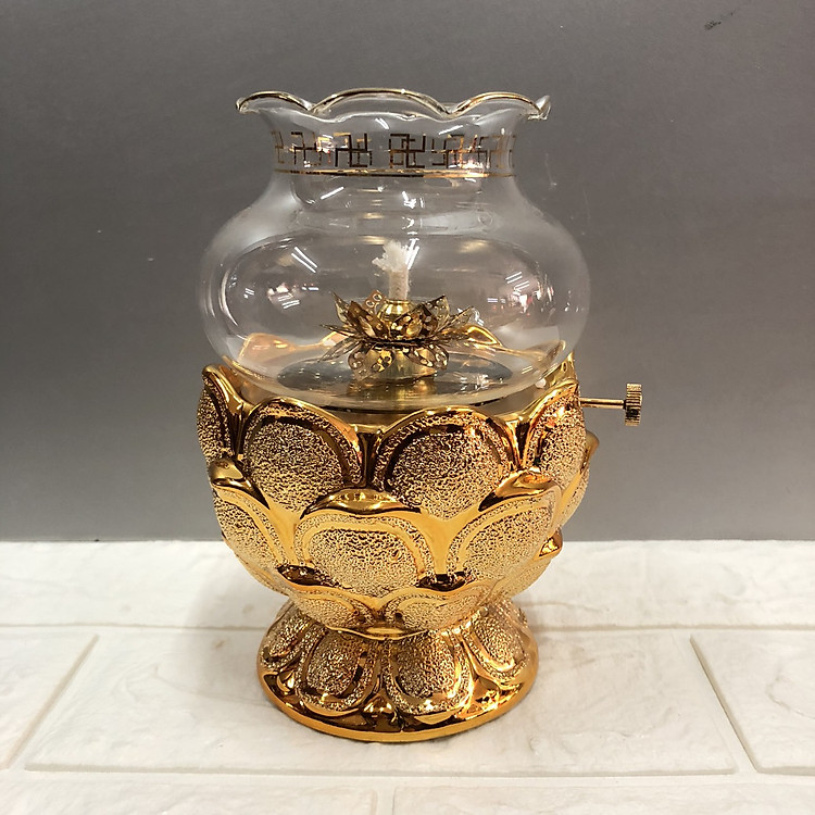 đèn thờ dầu hoa sen mẫu kimsa