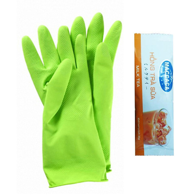 Găng Tay Vệ Sinh Không Mùi Korea + Tặng Hồng Trà Sữa (Cafe) Maccaca 20g