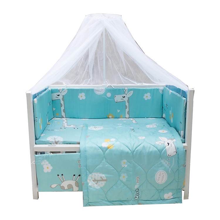 Cũi cho bé Sơn Xanh - Trắng GoldCat