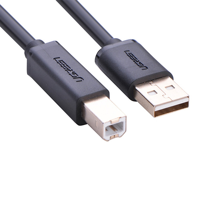 Dây cáp máy in usb 2.0 type A to type B dài 1,5M 3M 5M cao cấp Ugreen - Hàng chính hãng