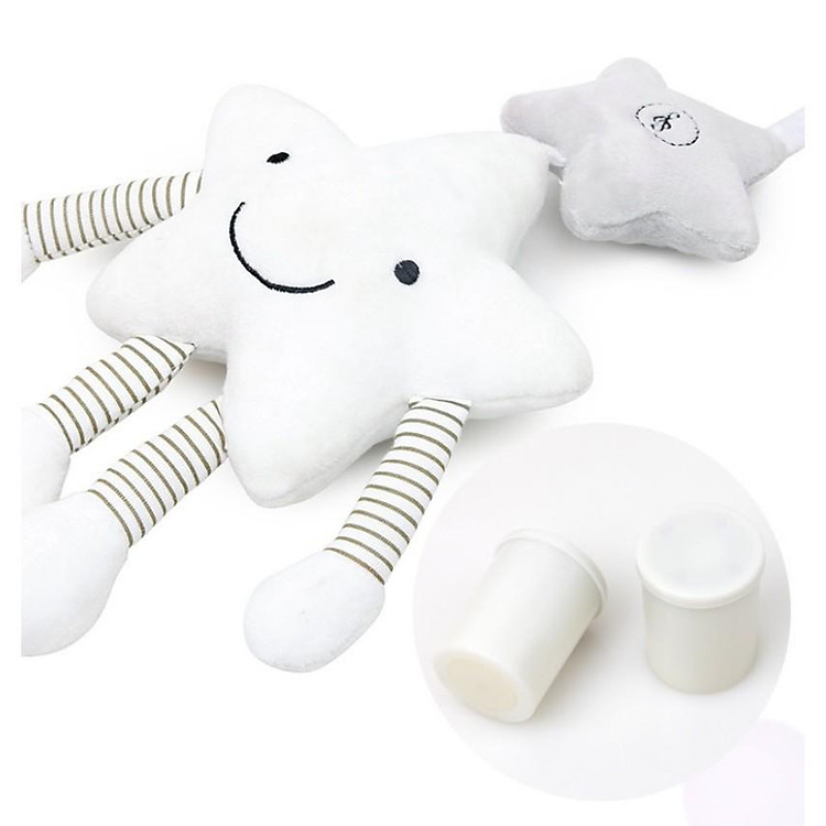 Chuông gió vải treo nôi, cũi hình ngôi sao - Có nhạc du dương