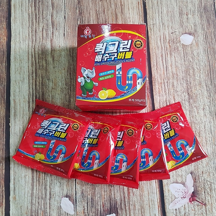 Hộp 5 gói bột thông tắc cống, bồn cầu