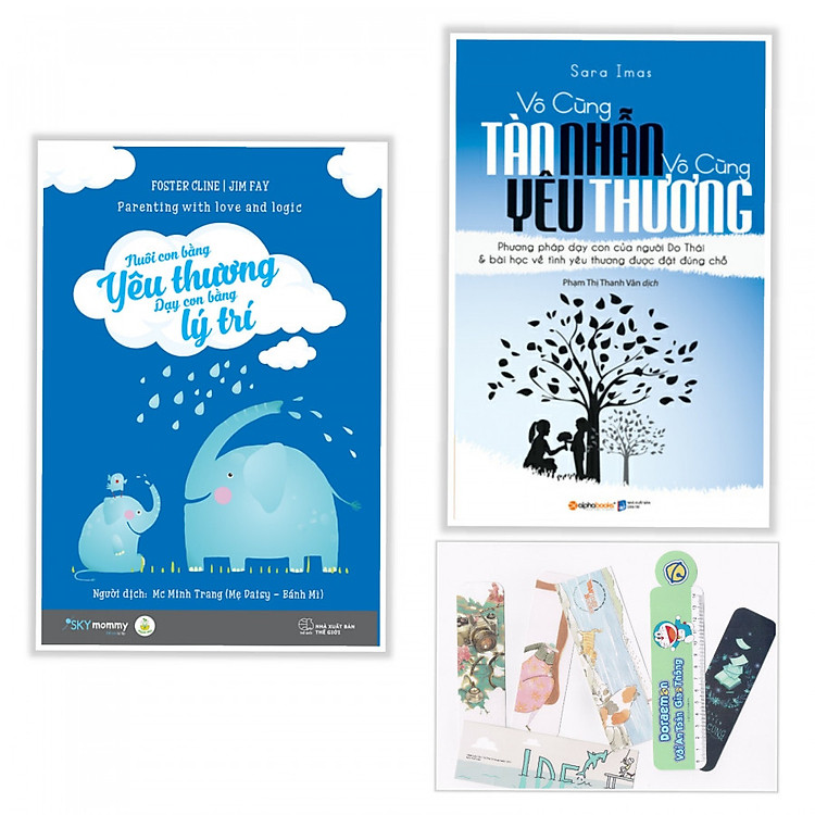 Combo Con không ngốc, con chỉ thông minh theo một cách khác + Nuôi con bằng yêu thương, dạy con bằng lý trí - Tặng kèm bookmark PĐ