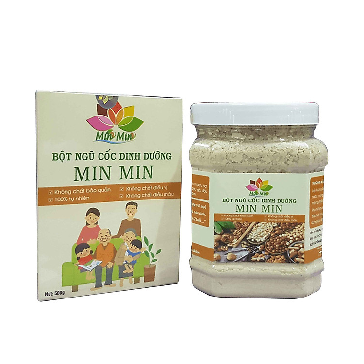 Bột Ngũ Cốc Lợi Sữa Min Min 500G Từ 18 Loại Hạt