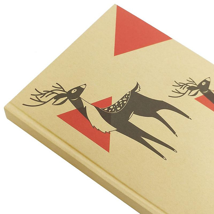 Sổ Bìa Cứng Kẻ Ngang 80gsm Đôi Nai - Họa Tiết Đỏ - Ảnh 4