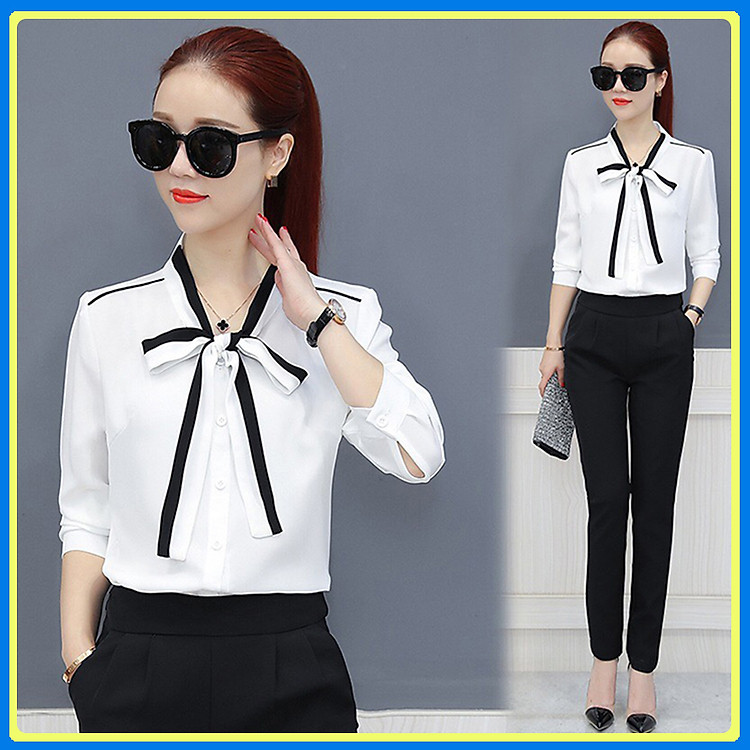 QK9 Áo sơ mi nữ hàn quốc kiểu áo sơ mi công sở - Áo sơ mi công sở