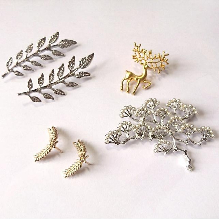 Combo 6 cài áo sơ mi, cài áo vest trộn mẫu ngẫu nhiên