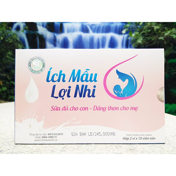 Thực phẩm bảo vệ sức khỏe Ích Mẫu Lợi Nhi lợi sữa, hỗ trợ giảm cân, đẹp dáng sau sinh-Hộp 20 viên