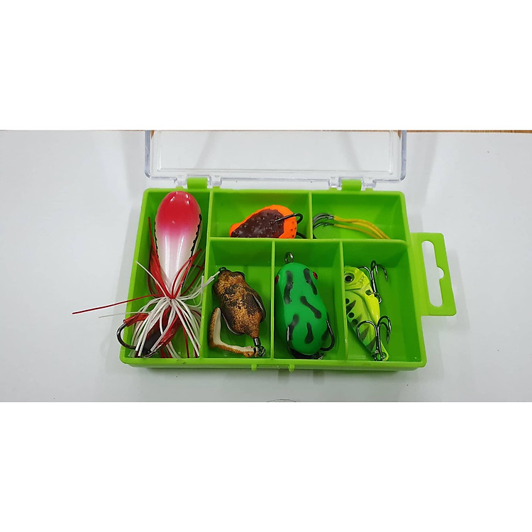 Hộp 5 con mồi câu lure câu cá chuối,lóc