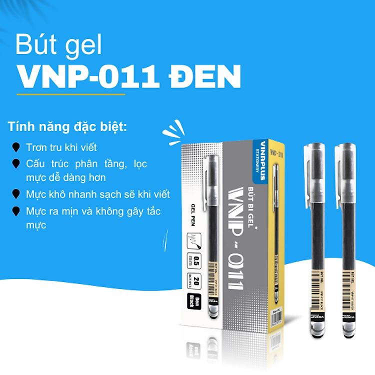 Bút Gel Vinaplus VNP-011 (ngòi 0.5) - Ảnh 2