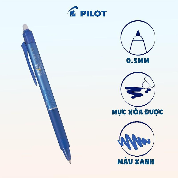 Bút xóa Pilot Frixion Ball Clicker - Đen 0.5mm - Ảnh 3