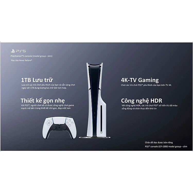 Bundle Máy chơi game PlayStation 5 Slim (PS5 Slim) CFI-2018 A01 - Hàng Chính Hãng