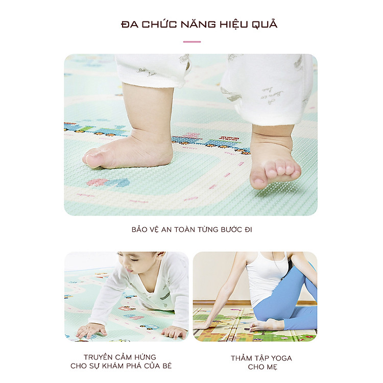 Nệm gấp gọn 2 mặt cho bé Chính hãng Tiết kiệm - Hình ảnh 5