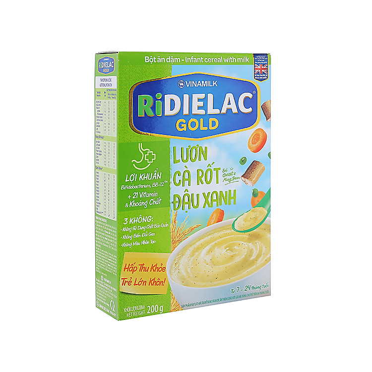 Bột ăn dặm Ridielac Gold lươn cà rốt Uy tín Giá tốt - Hình ảnh 4