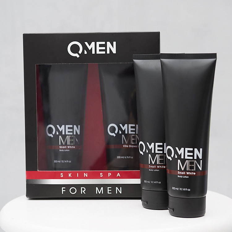 Combo Sữa Tắm + Sữa Dưỡng Trắng Da - Xóa Thâm Dành Cho Nam QMEN