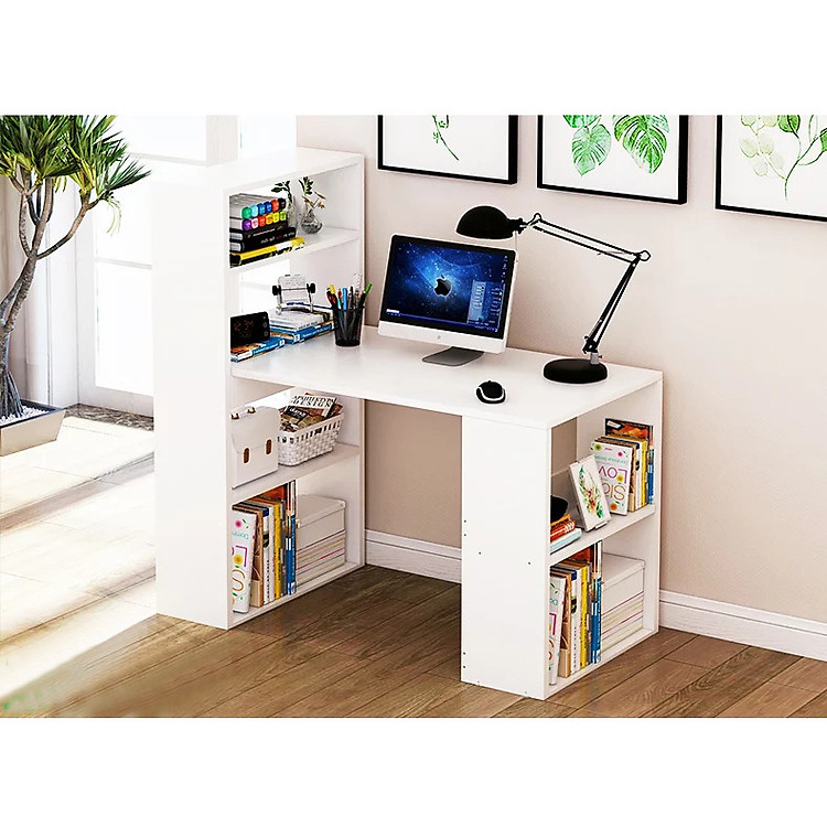 BÀN MÁY TÍNH bàn làm việc kèm kệ sách blv11