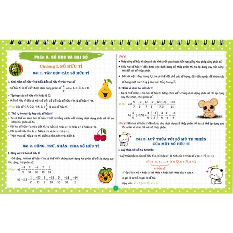 Bộ lịch kiến thức cần nhớ môn toán 7 - Ảnh 2