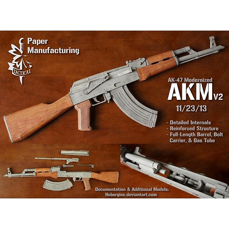 Mua Mô hình giấy 3D mô hình lắp ráp AK 47 V2 tỉ lệ 1/1 | Tiki