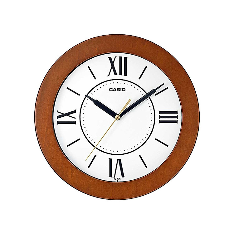 Đồng Hồ Treo Tường Casio IQ-126-5B Kim Trôi Viền Gỗ