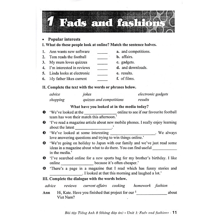 Bài Tập Tiếng Anh 8 - Không Đáp Án (Chân Trời Sáng Tạo) - Ảnh 8