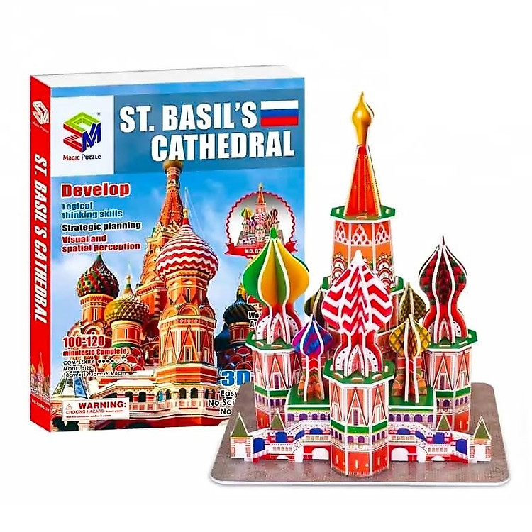 Mô Hình Giấy 3D Magic Puzzle : Đền Thánh Vasily Hiển Phúc G268-28 (46 Chi Tiết)