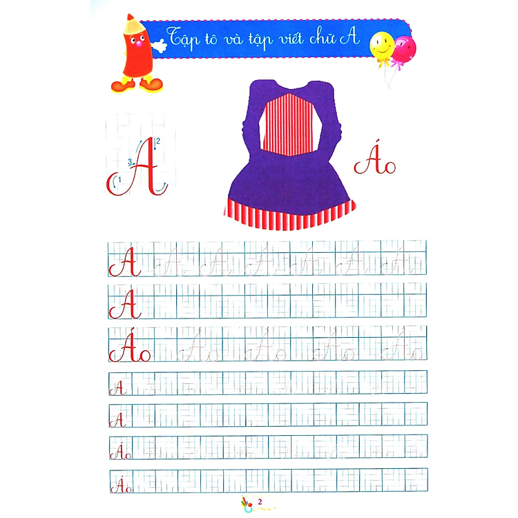 Chuẩn bị cho bé vào lớp 1 - Tập tô chữ hoa (Quyển 8) - Ảnh 2