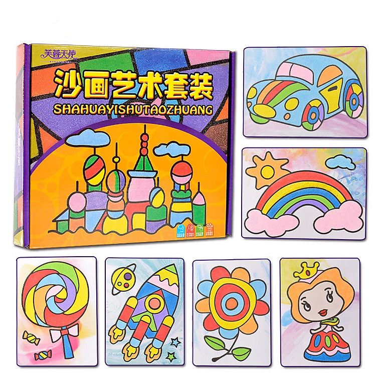 Bộ tranh cát thủ công tập tô màu cho bé
