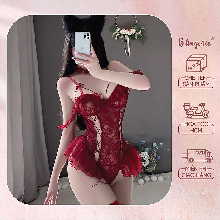 Bộ Bodysuit Gợi Cảm Nữ Tính (Không kèm tất) - B.Lingerie