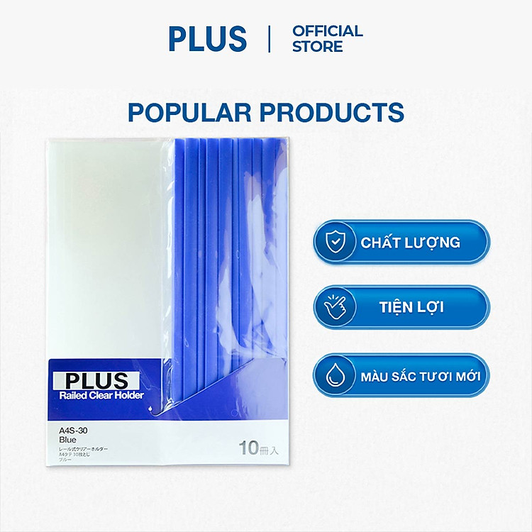 Bìa Cây Nhựa Kẹp Hồ Sơ PLUS (10 chiếc)