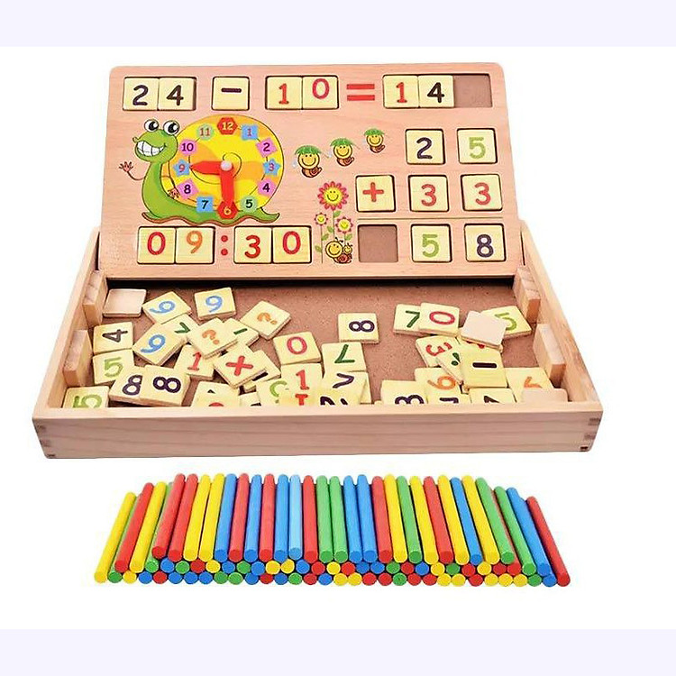 Bảng gỗ học toán luyện trí thông minh cho bé