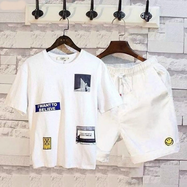 ĐỒ BỘ THỂ THAO NAM SET BỘ THỂ THAO VÁ THỜI TRANG