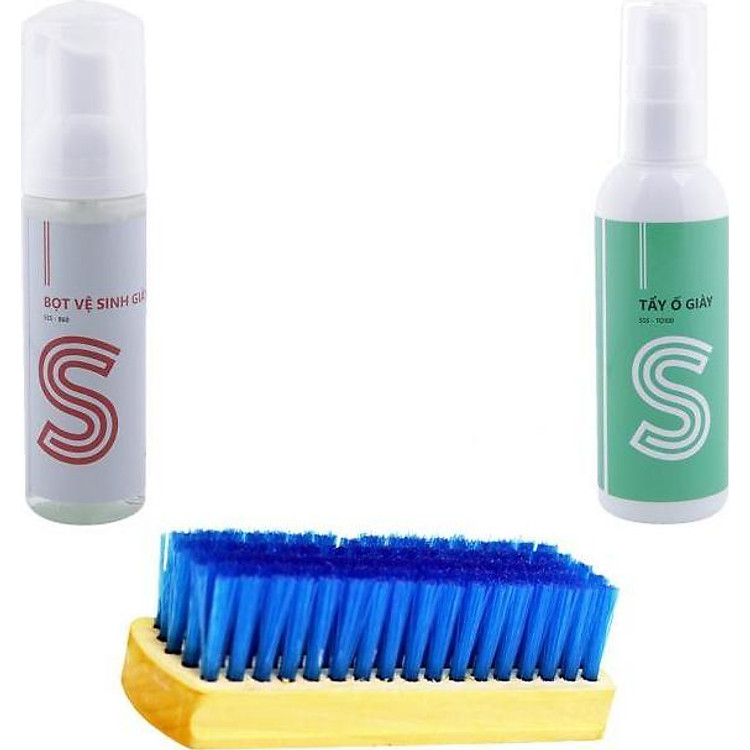 Bộ bọt vệ sinh giày 60ml, tẩy ố giày 100ml và bàn chải COMBOSSS2