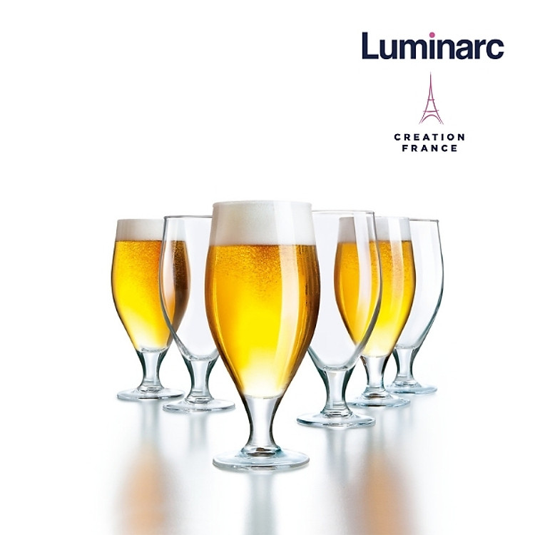 Bộ 6 Ly Bia Có Chân Thuỷ Tinh Luminarc Cervoise 620ml - LUCER24941