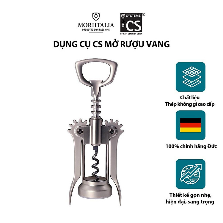 Dụng cụ mở nút vang CS hàng chính hãng, cao cấp đa năng tiện lợi dễ dàng sử dụng 011697