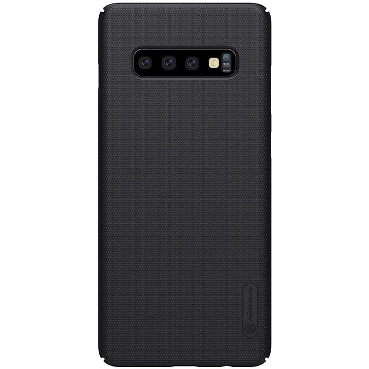 Ốp lưng sần cho Samsung Galaxy S10 hiệu Nillkin (Đính kèm miếng dán hoặc giá đỡ) - Hàng chính hãng