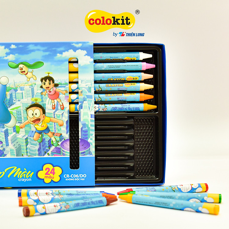 Sáp 24 màu Thiên Long Colokit Doraemon CR-C06/DO - Ảnh 5